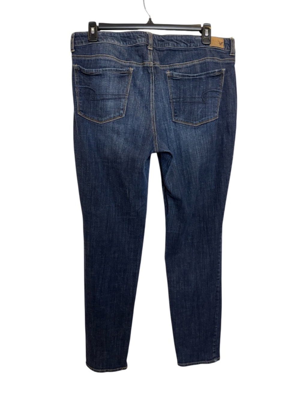 American Eagle Outfitters High Rise Skinny Stretch Dark Whisker Jeans 18 Long - Picture 8 of 12